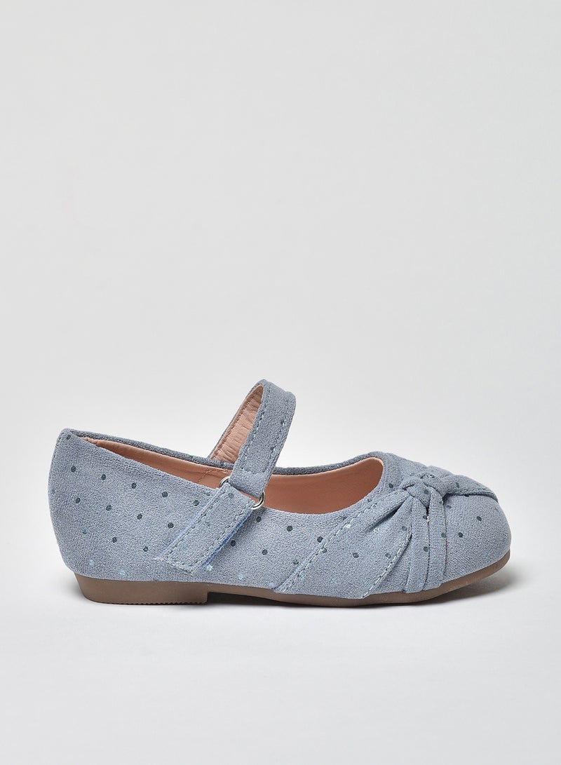 Aila - Dyed Pattern Flat Ballerinas Blue - Image 1