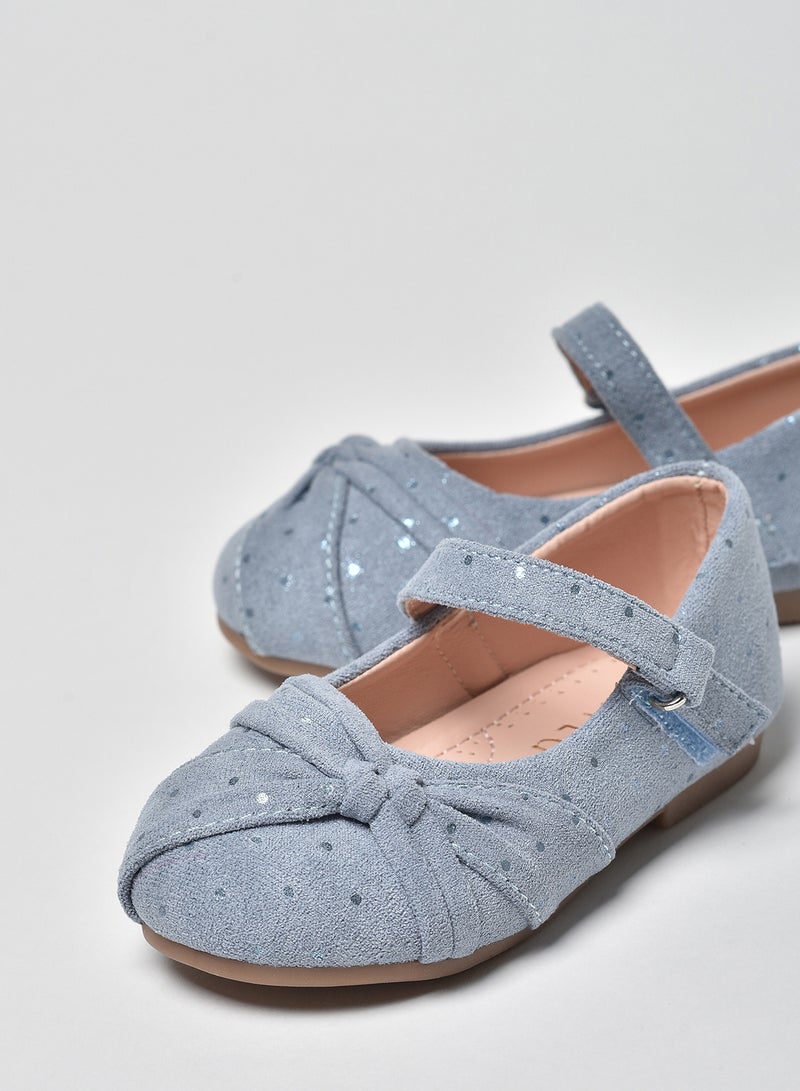 Dyed Pattern Flat Ballerinas Blue - v1653327200/N48482299V_3