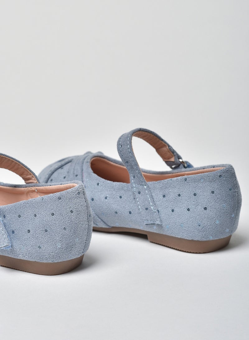 Dyed Pattern Flat Ballerinas Blue - v1653327200/N48482299V_4