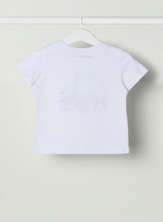 Zarafa Baby Boys Crew Neck Short Sleeve T-Shirt Salt White - Image 2