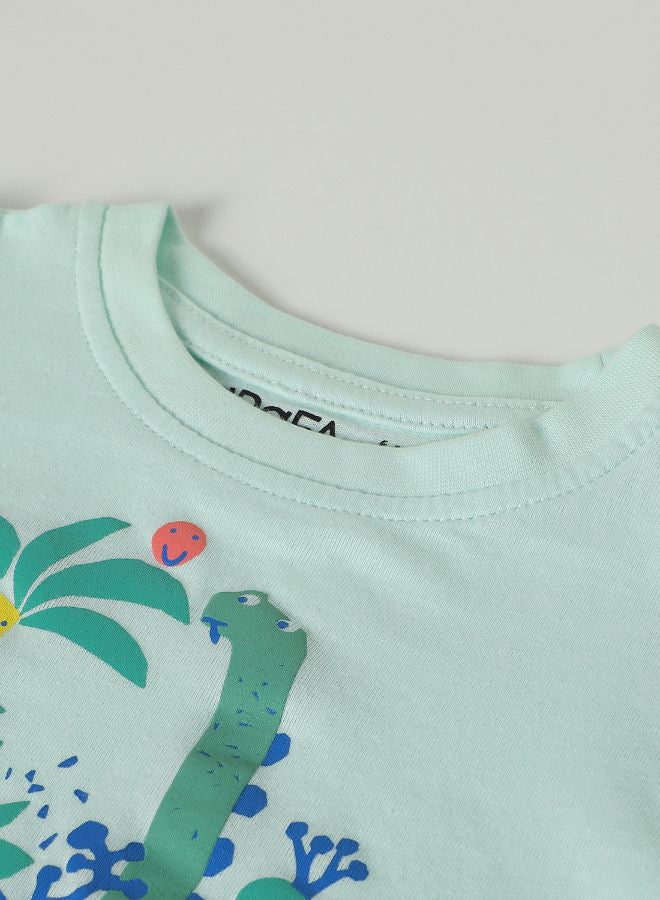 Zarafa Baby Boys Crew Neck Short Sleeve T-Shirt Light Green - Image 4