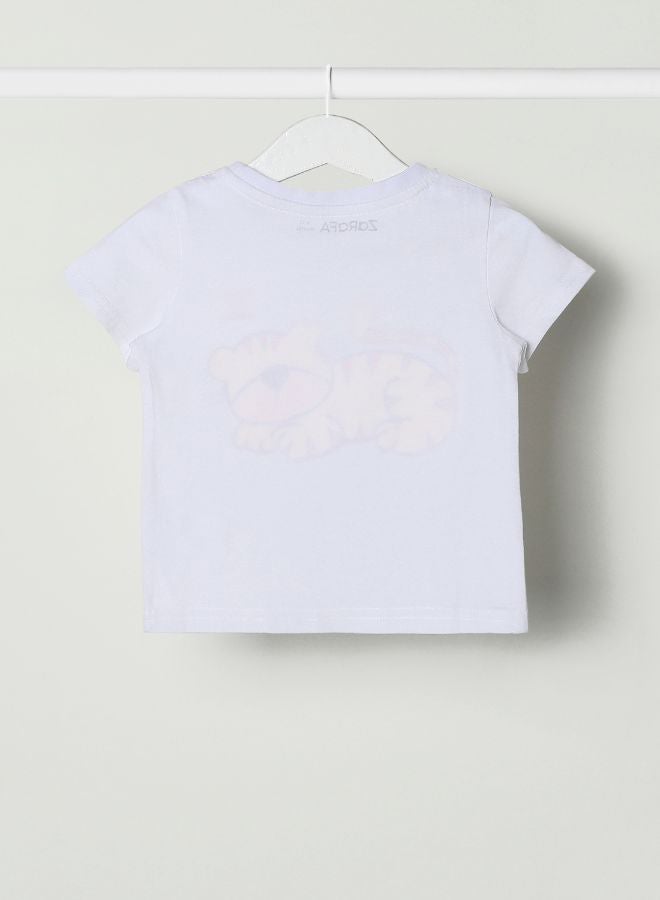 Zarafa - Baby Boys Crew Neck Short Sleeve T-Shirt Salt White - Image 1