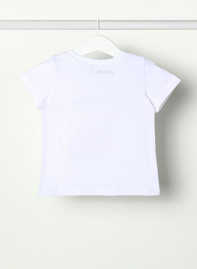 Zarafa - Baby Boys Crew Neck Short Sleeve T-Shirt Bright White - Image 1