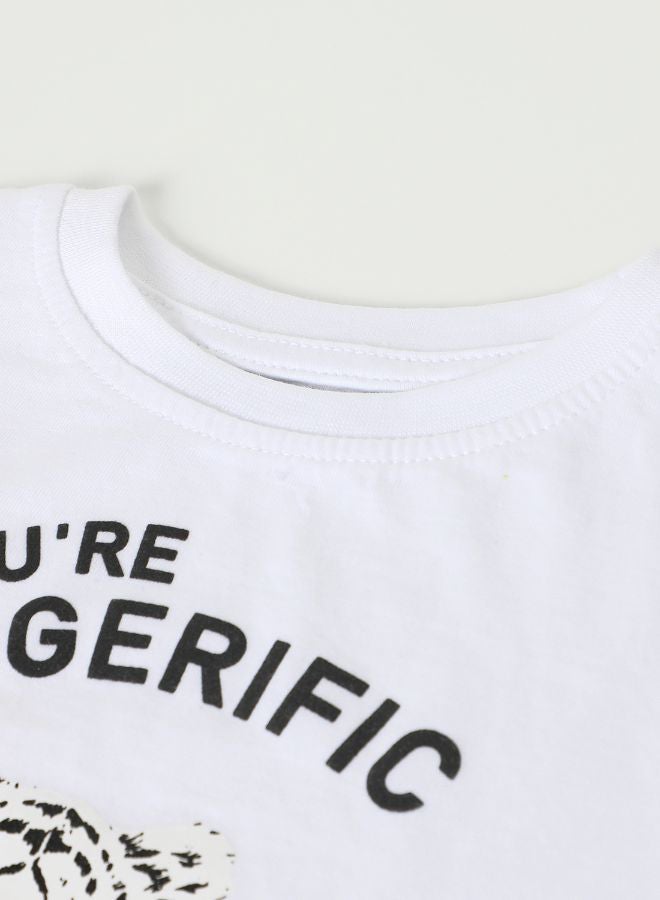 Zarafa - Baby Boys Crew Neck Short Sleeve T-Shirt Bright White - Image 1