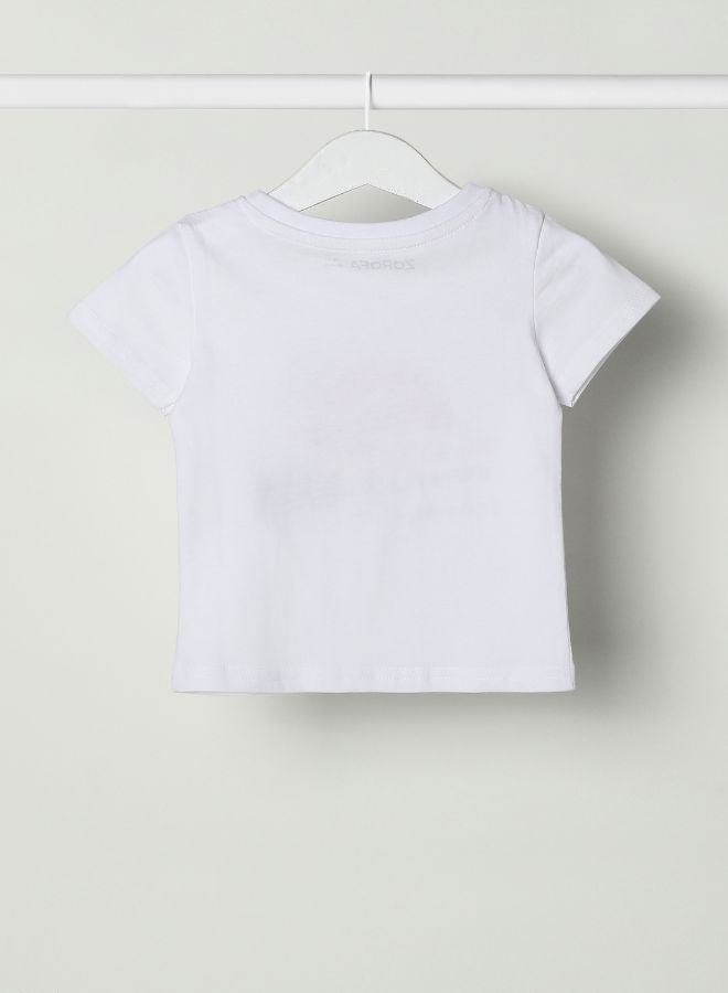 Zarafa Baby Boys Crew Neck Short Sleeve T-Shirt White - Image 2