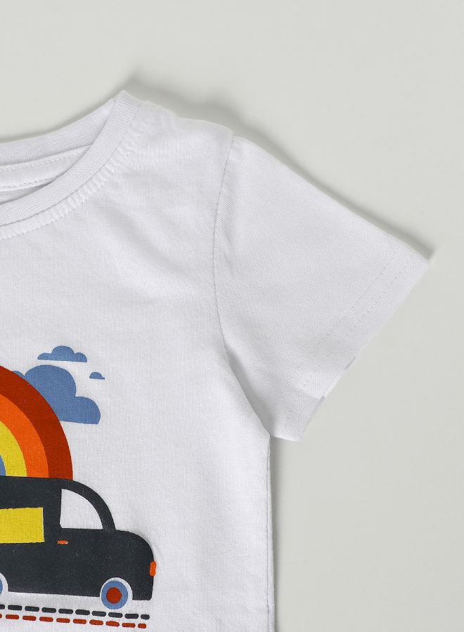 Zarafa Baby Boys Crew Neck Short Sleeve T-Shirt White - Image 3
