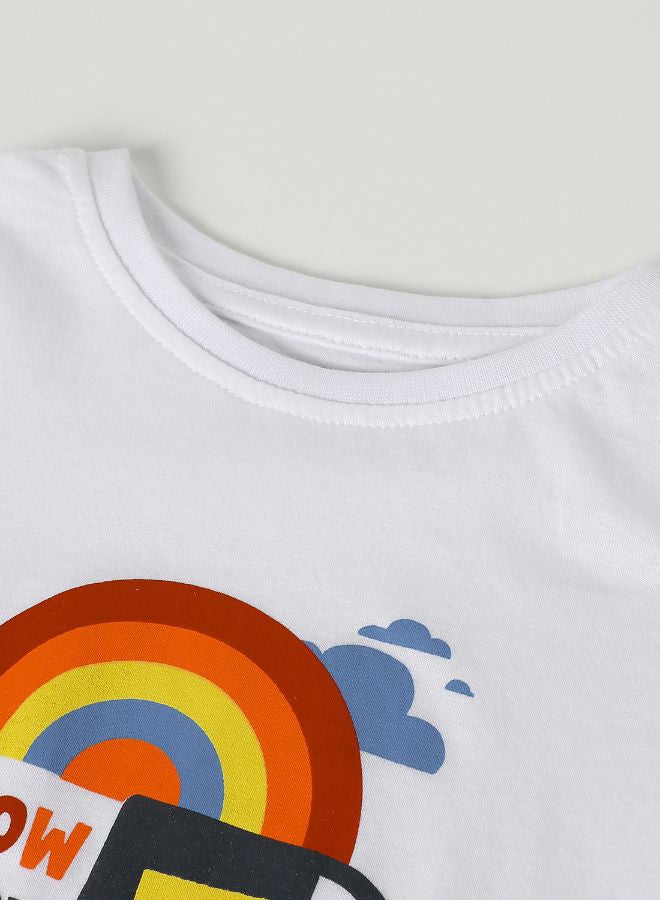 Zarafa Baby Boys Crew Neck Short Sleeve T-Shirt White - Image 4