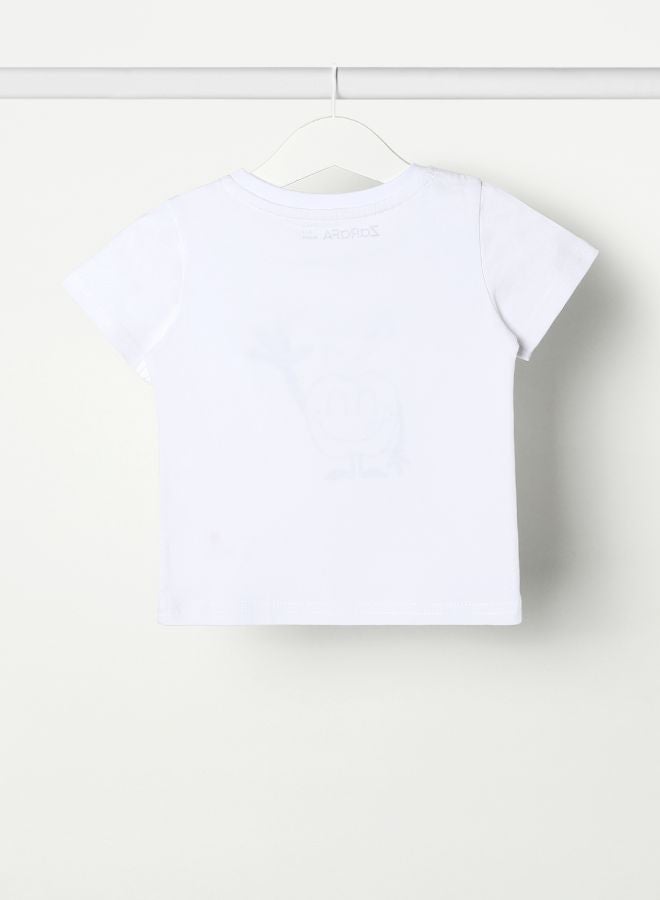 Zarafa Baby Boys Crew Neck Short Sleeve T-Shirt Pearl White - Image 2