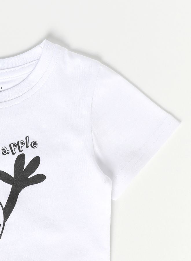 Zarafa Baby Boys Crew Neck Short Sleeve T-Shirt Pearl White - Image 3