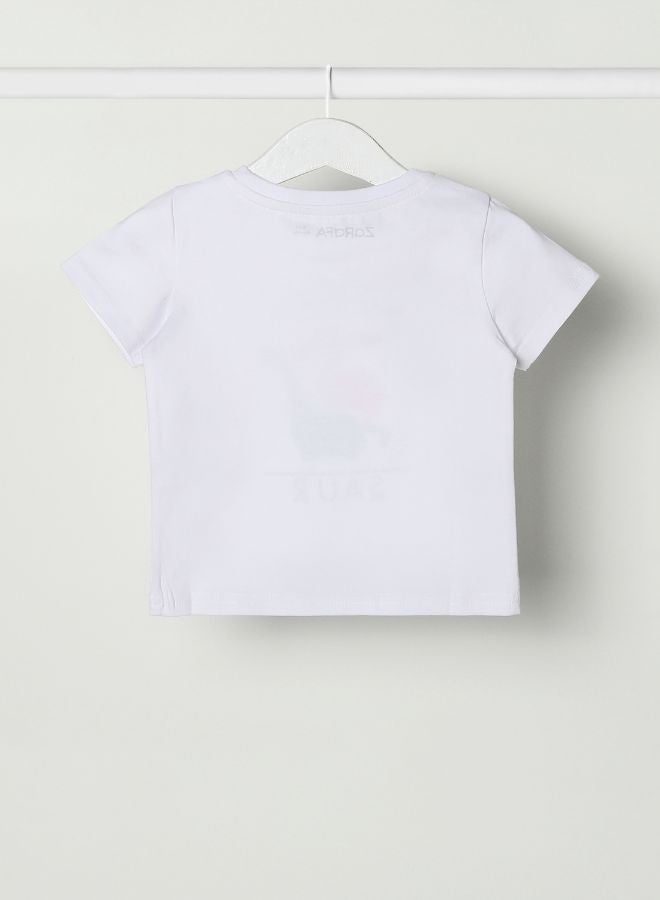 Zarafa Baby Boys Crew Neck Short Sleeve T-Shirt Daisy White - Image 2