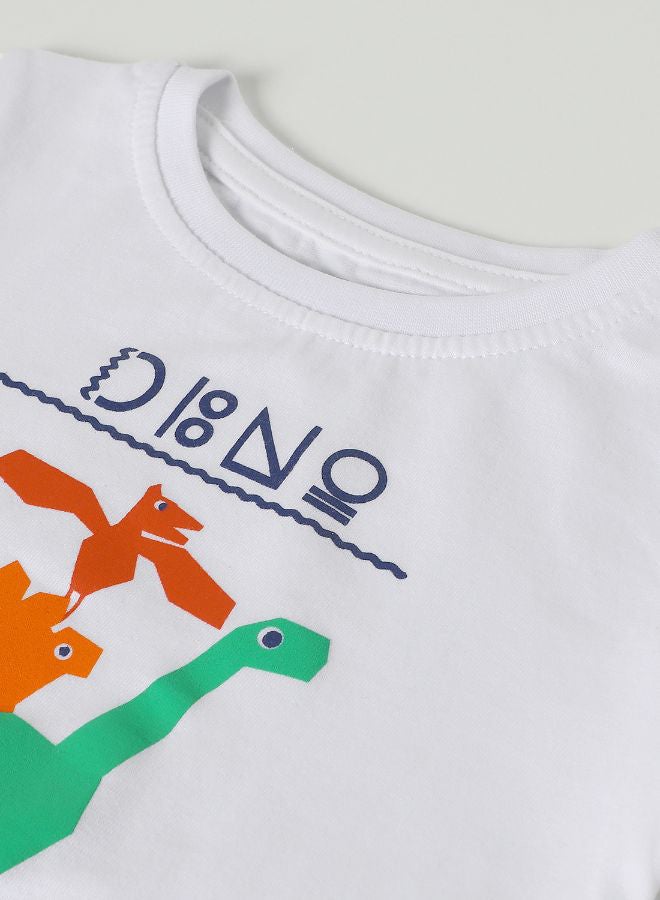 Zarafa Baby Boys Crew Neck Short Sleeve T-Shirt Daisy White - Image 4