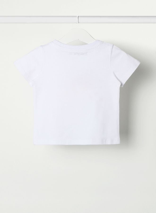 Zarafa Baby Boys Crew Neck Short Sleeve T-Shirt Bright White - Image 2