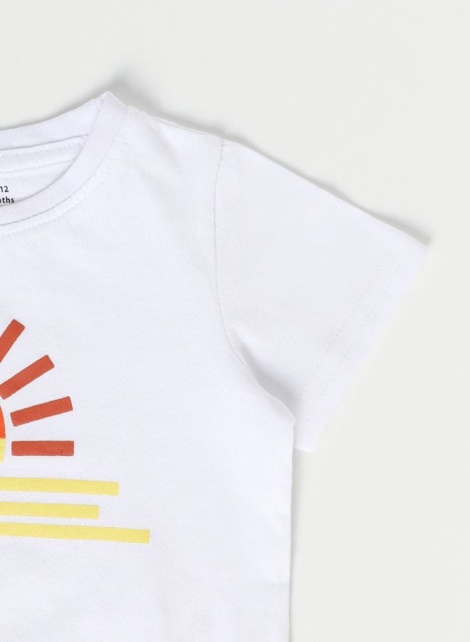 Zarafa Baby Boys Crew Neck Short Sleeve T-Shirt Bright White - Image 3