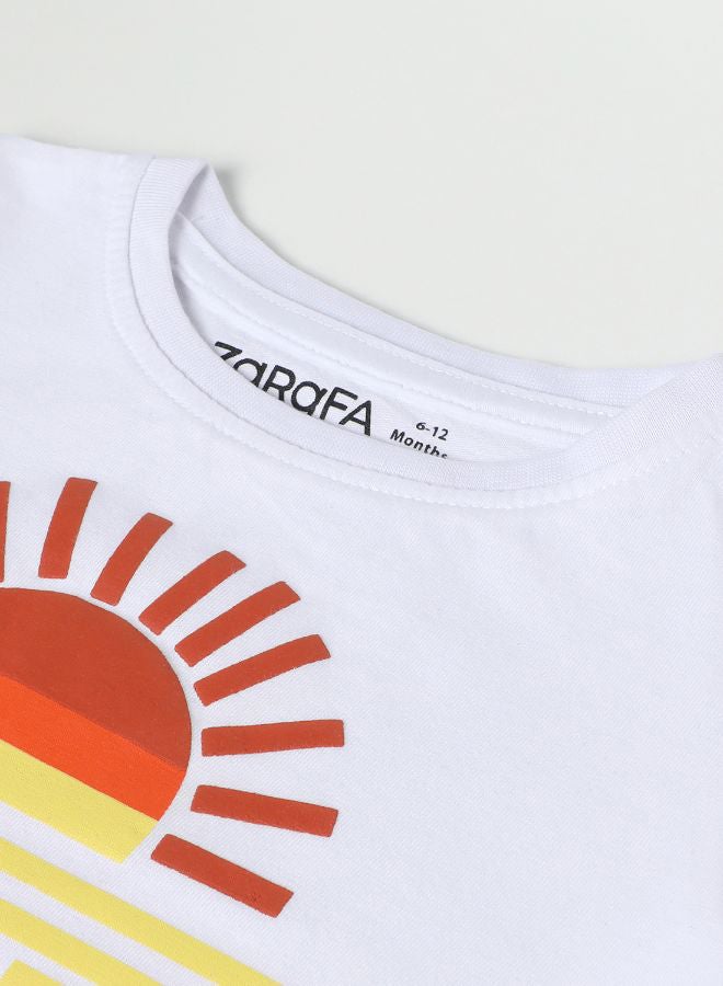Zarafa Baby Boys Crew Neck Short Sleeve T-Shirt Bright White - Image 4
