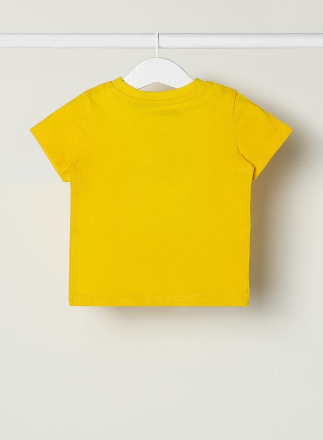 Zarafa Baby Boys Crew Neck Short Sleeve T-Shirt Lemon Zest - Image 2