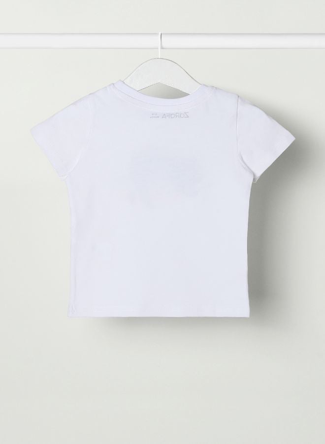Zarafa Baby Boys Crew Neck Short Sleeve T-Shirt White - Image 2