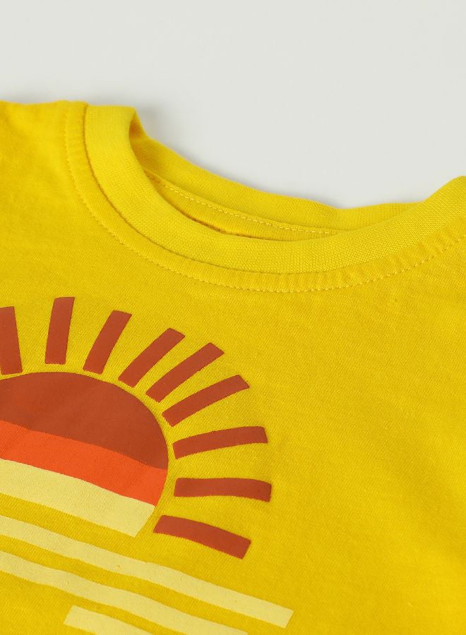 Zarafa Baby Boys Crew Neck Short Sleeve T-Shirt Lemon Zest - Image 4