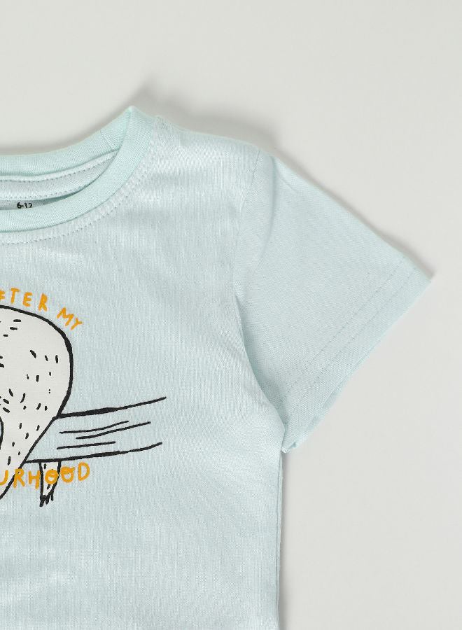 Zarafa Baby Boys Crew Neck Short Sleeve T-Shirt Mint  - Image 3