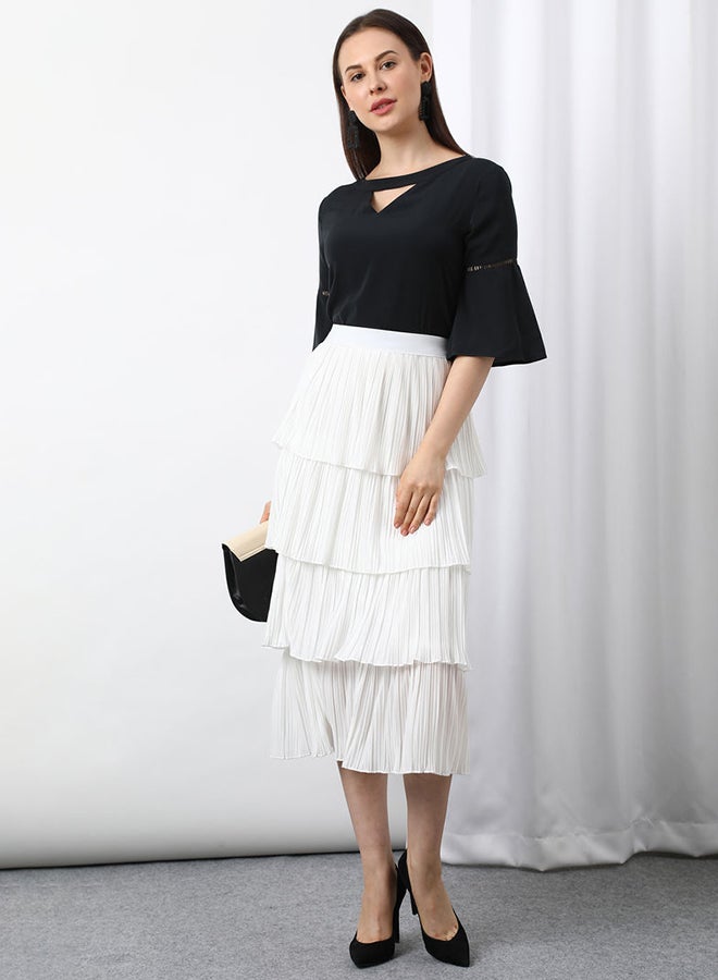 Aila Casual Woven Top Charcoal Grey  - Image 3