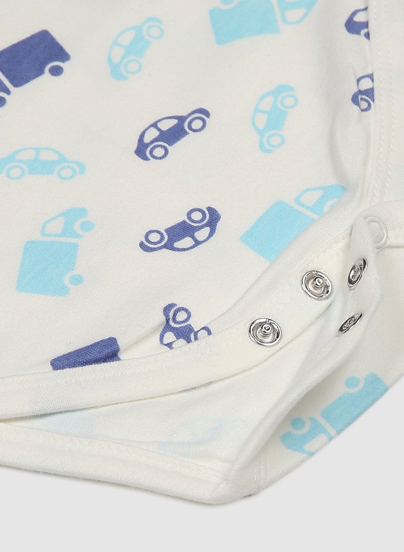 Baby Long Sleeve Round Neck Bodysuit Off White