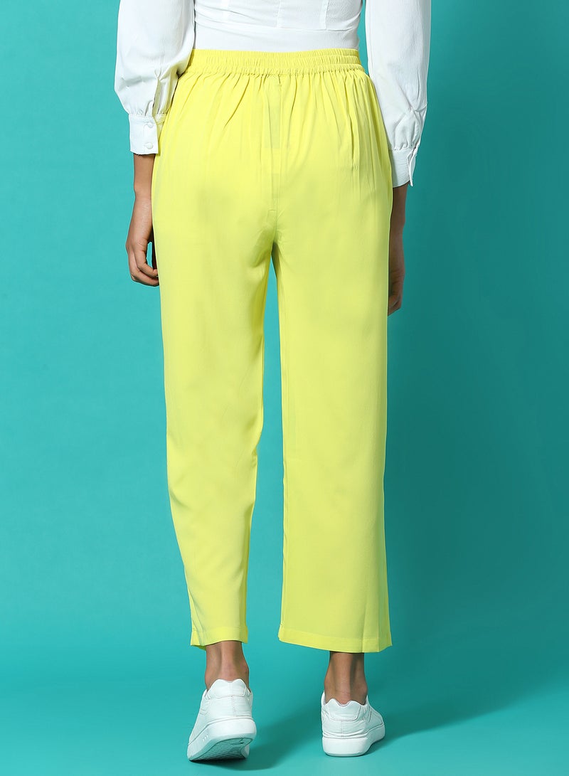 Aila Casual High-Rise Pants Green  - Image 2