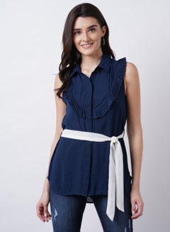 Navy Blue/White