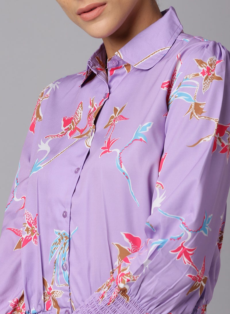 Aila Casual All Over Print Shirt Multicolour  - Image 4
