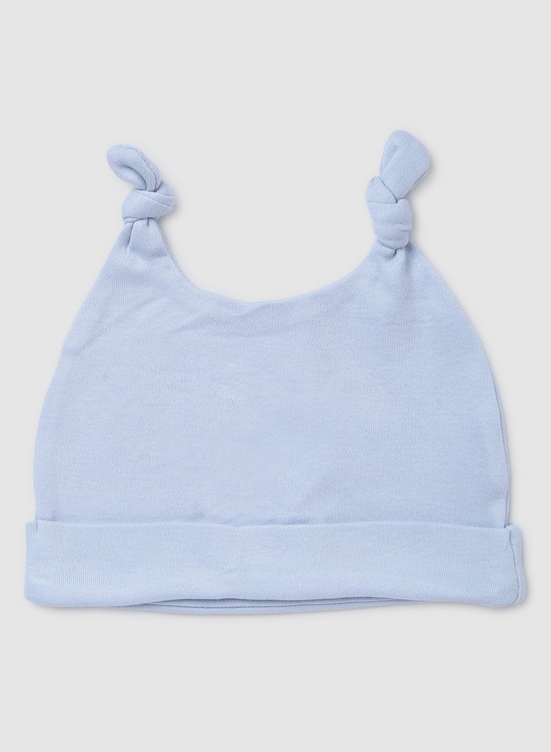 Zarafa - Baby Boys Cap With Two Knots Light Blue - Image 1