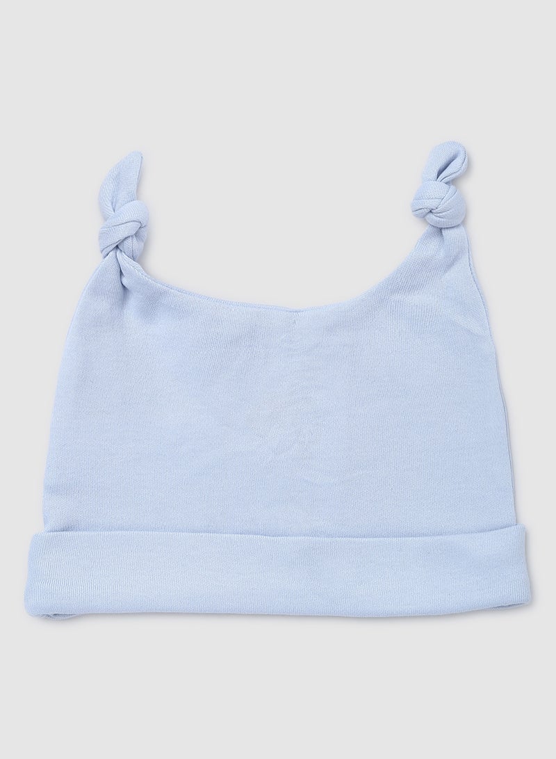 Zarafa - Baby Boys Cap With Two Knots Light Blue - Image 1