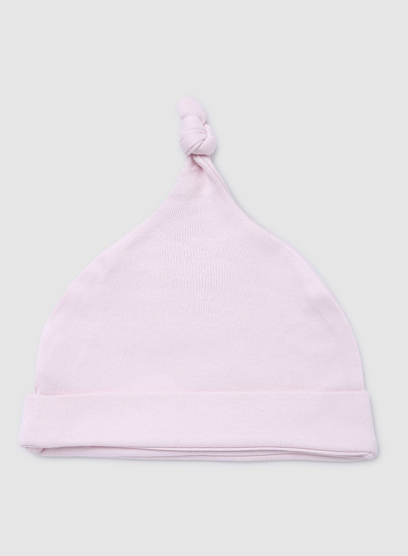 Zarafa Baby Boys Cap With Head Knots Pink  - Image 2