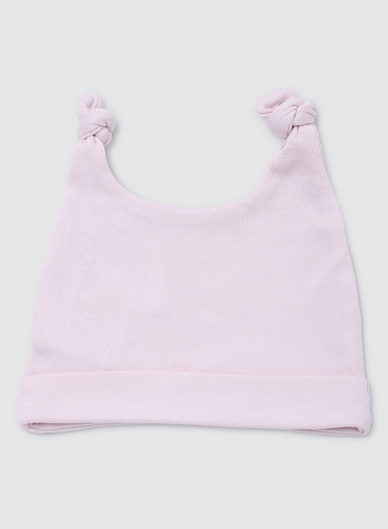 Zarafa - Baby Boys Cap With Two Knots Pink - Image 1