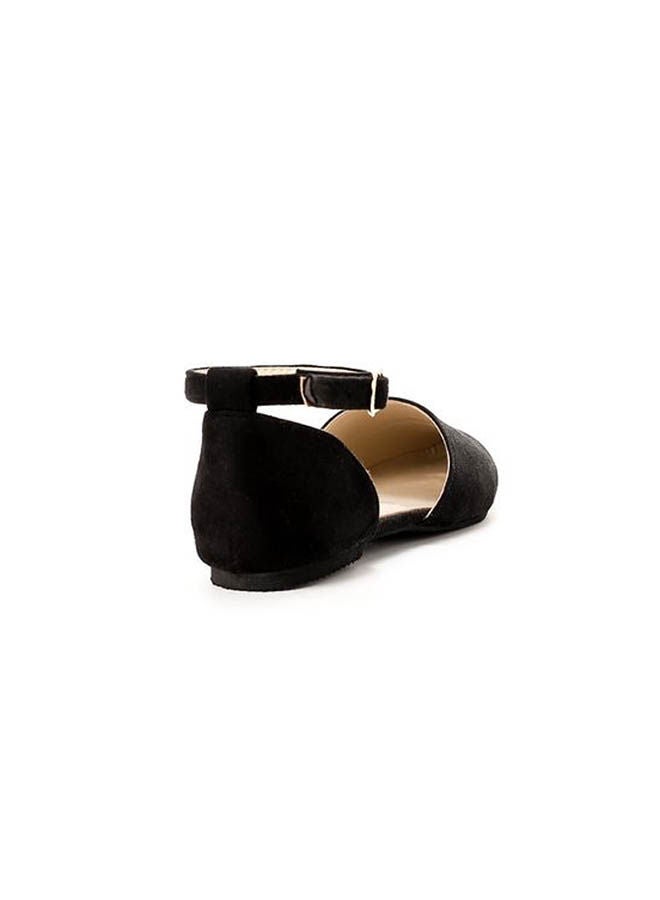 ICE CLUB Pointed Suede Elegant Ballerina Black  - Image 3