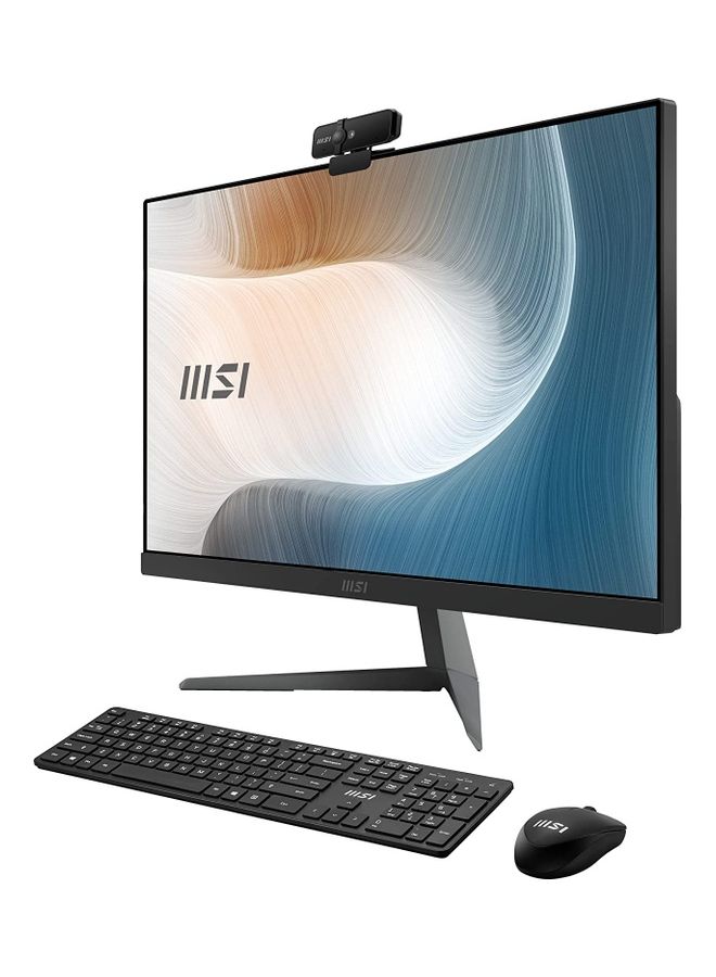 MSI - MODERN AM241P 11M 826AE All-In-One Desktop With 23.8-Inch FHD Display, Core i3-1115G4 Processer 3.0Ghz /8GB RAM/1TB HDD+256GB SSD/Win 11 Home/Intel UHD Graphics International Version Black - Image 1