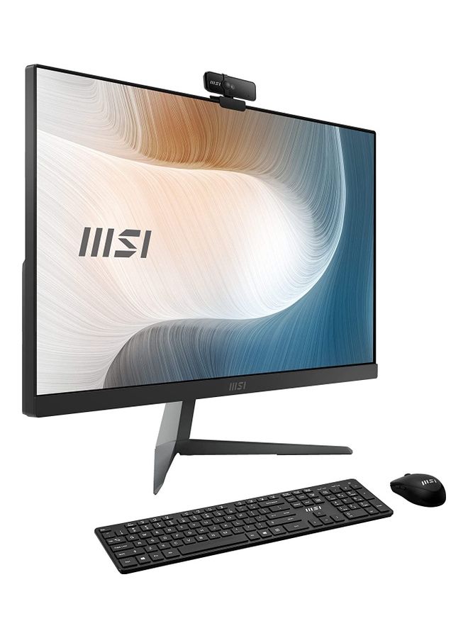 MSI - MODERN AM241P 11M 826AE All-In-One Desktop With 23.8-Inch FHD Display, Core i3-1115G4 Processer 3.0Ghz /8GB RAM/1TB HDD+256GB SSD/Win 11 Home/Intel UHD Graphics International Version Black - Image 1