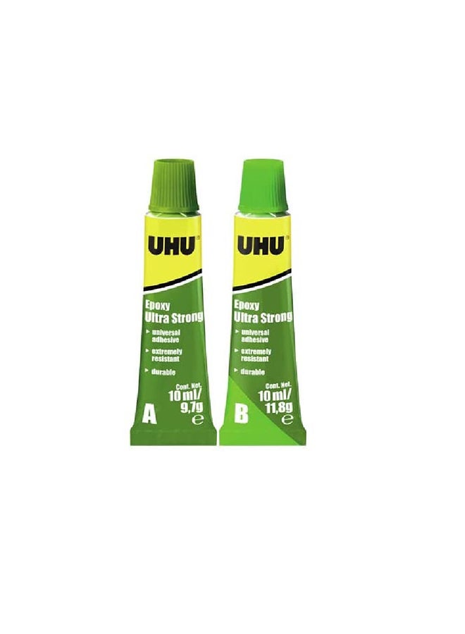 UHU - 2-Piece Epoxy Quick Glue Set Clear - Image 1