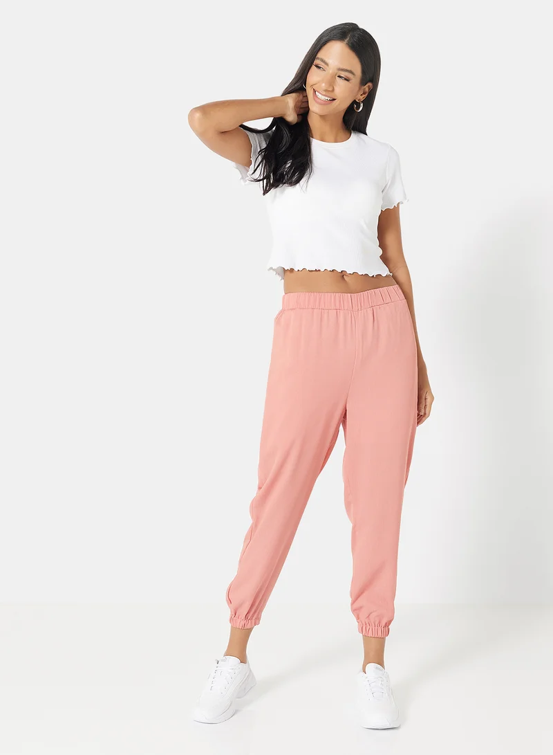 trendyol Cropped Joggers Rose