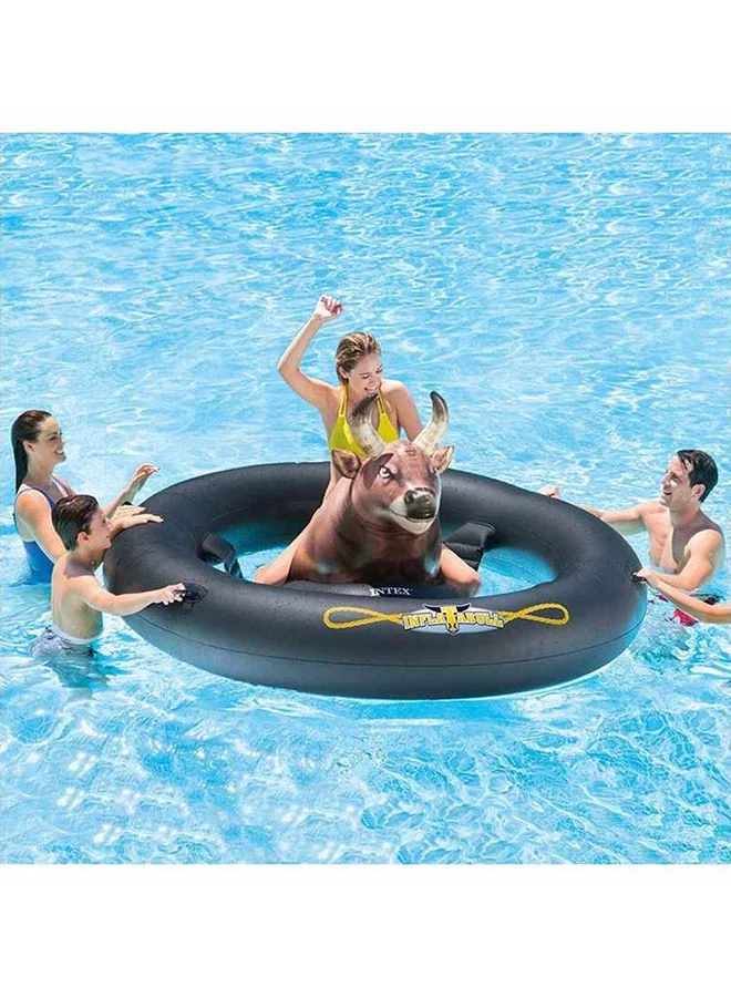 INTEX Inflatabull Pool Toys & Fun Float Black Brown 239x196x81cm