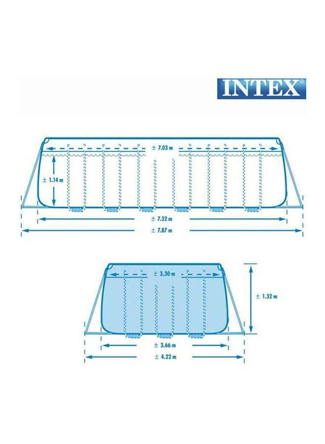 Prism Frame Rectangular  Swimming Pool 732x366x132cm