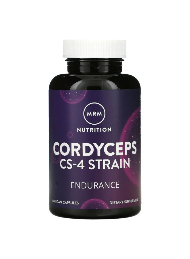 MRM Cordyceps CS-4 Strain Dietary Supplement - 60 Vegan Capsules - Image 1
