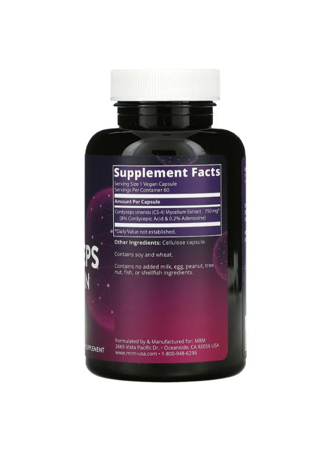 MRM Cordyceps CS-4 Strain Dietary Supplement - 60 Vegan Capsules - Image 2
