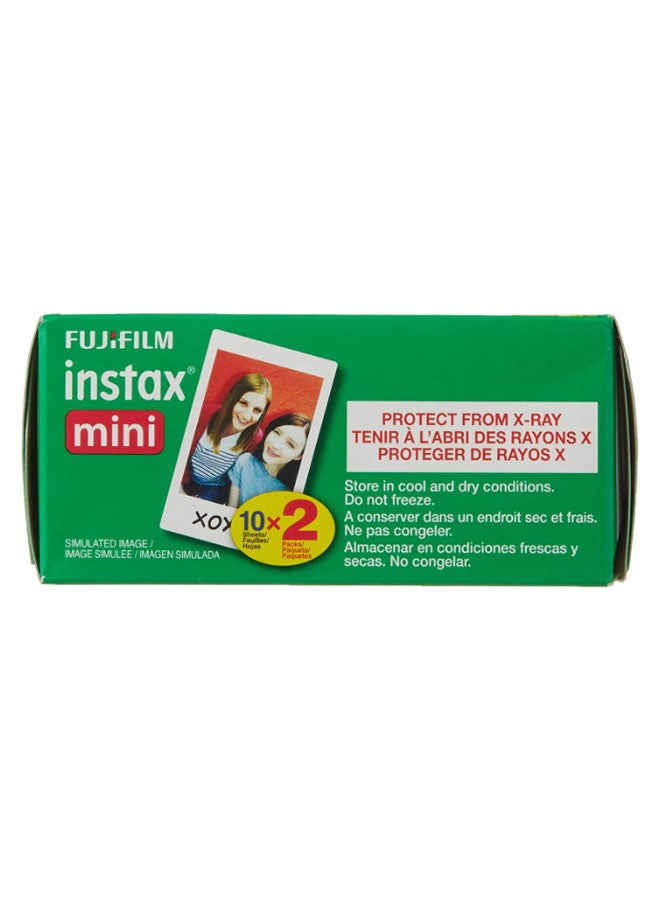 FUJIFILM Instax Mini Instant Film 10 Sheets x 2 Packs White  - Image 4