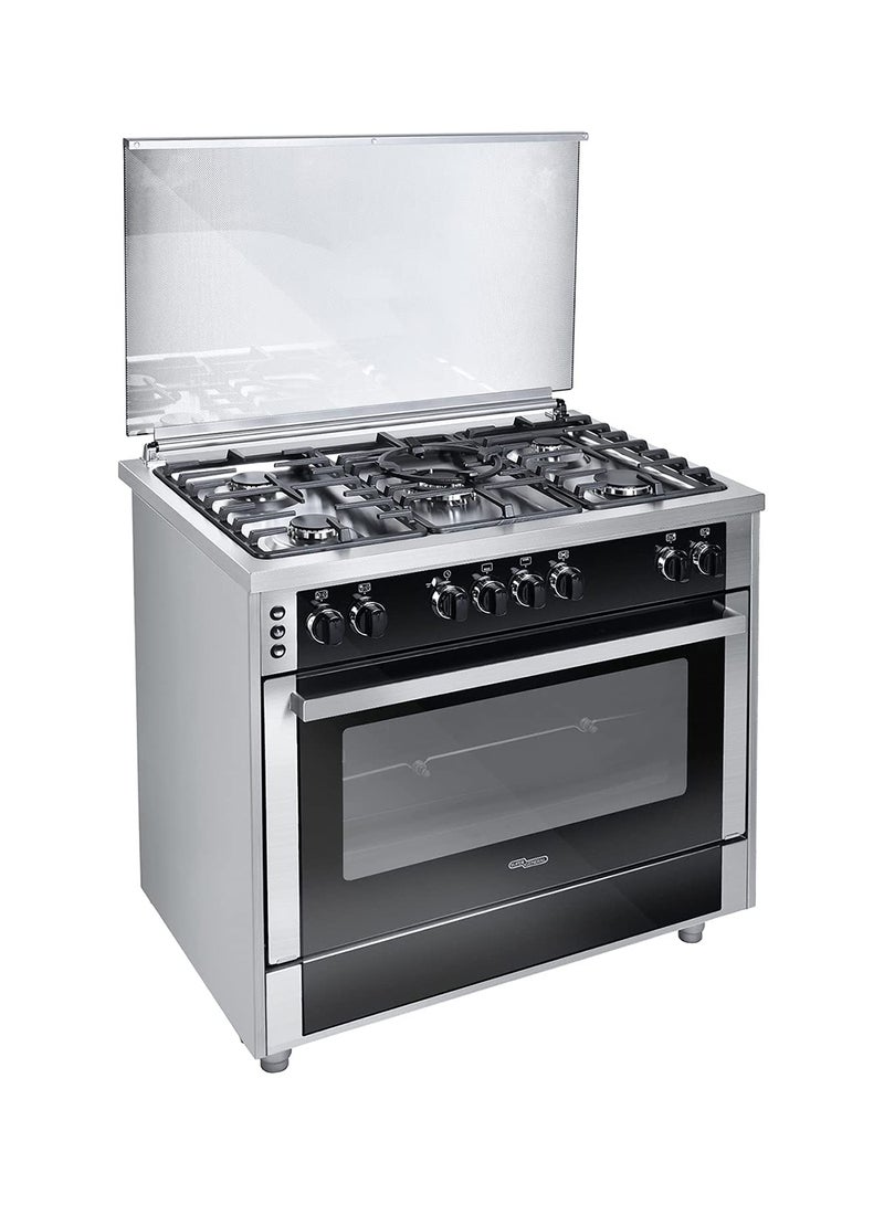 SUPER GENERAL 5 Burner Gas Cooker 90 x 60 cm  ,1 year Warranty SGC916FSBGOF Silver/Black  - Image 3
