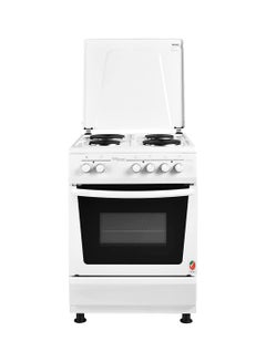 SUPER GENERAL 4 Hot Plate Electric Cooker 60 x 60 cm, Electric Oven with Splash Protection, 1 year warranty SGC6041BS White/Black  - Image 1