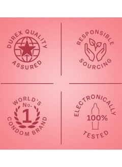 Durex 10-Piece Extra Thin Wild Strawberry Flavoured Condoms For Men, Pack Of 3  - Image 3