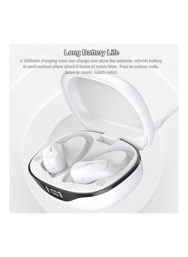 Lenovo LP75 True Wireless Headphones With Mic Ear-hook Sports Headset Sweatproof Earphone In-Ear BT5.3 Earbuds White  - Image 2