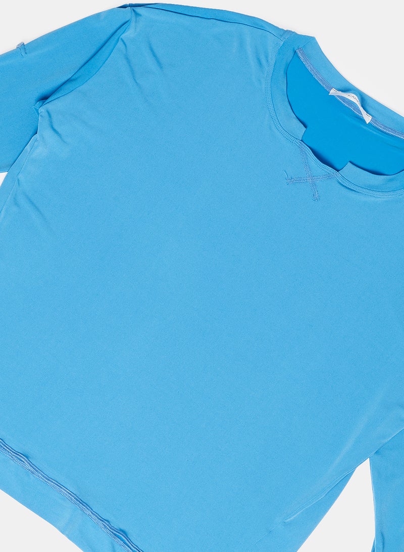 Carina Wear Long Sleeve T-Shirt Blue  - Image 3