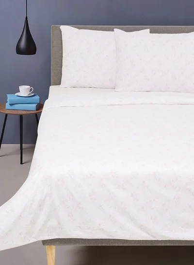 Noon East Duvet Cover Set - With 1 Duvet Cover 260X220 Cm And 2 Pillow Cover 50X75 Cm - For Twin Size Mattress - 100% Cotton Percale Springfield Rose Twin none