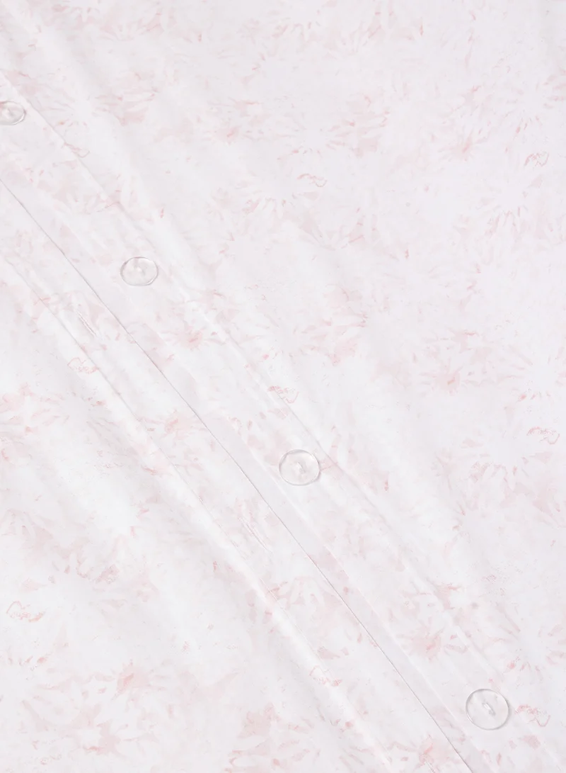 ايست من نون Duvet Cover Set - With 1 Duvet Cover 260X220 Cm And 2 Pillow Cover 50X75 Cm - For Twin Size Mattress - 100% Cotton Percale Springfield Rose Twin none