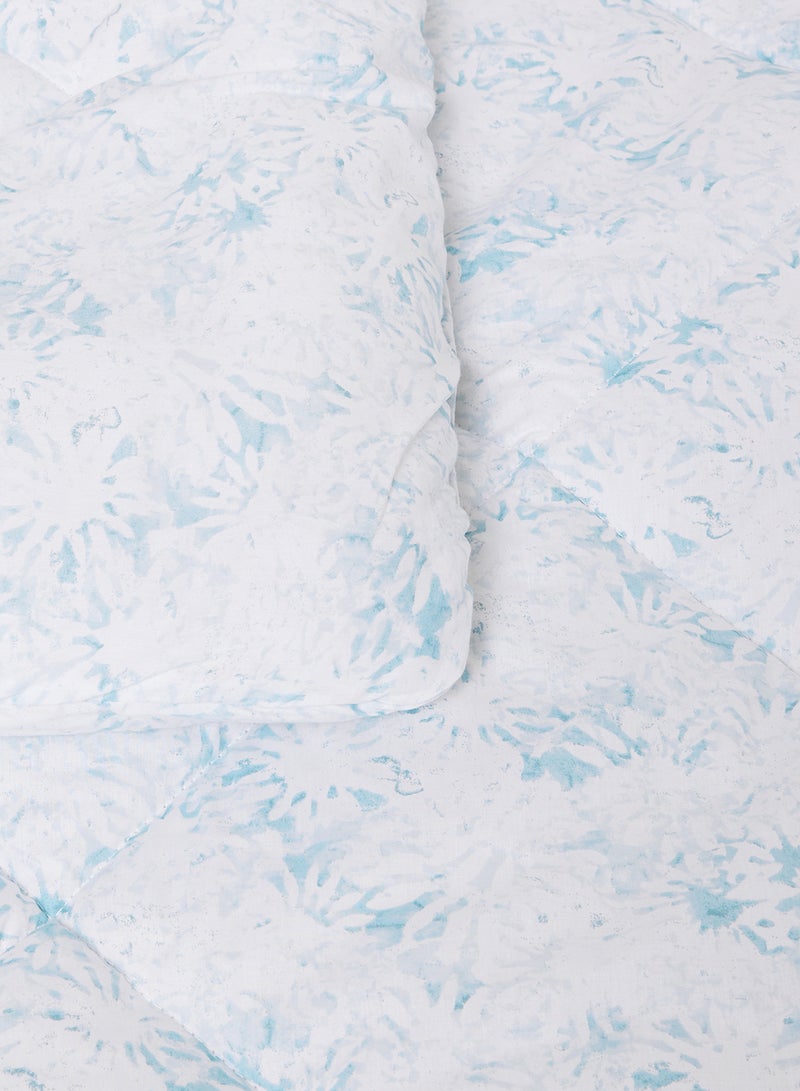 Noon East Comforter Set With Pillow Cover 50X75 Cm, Comforter 240X200 Cm - For Queen Size Mattress - Springfield Pearl Blue 100% Cotton Sleep Well Lightweight And Warm Bed Linen Springfield Pearl Blue  - Image 5
