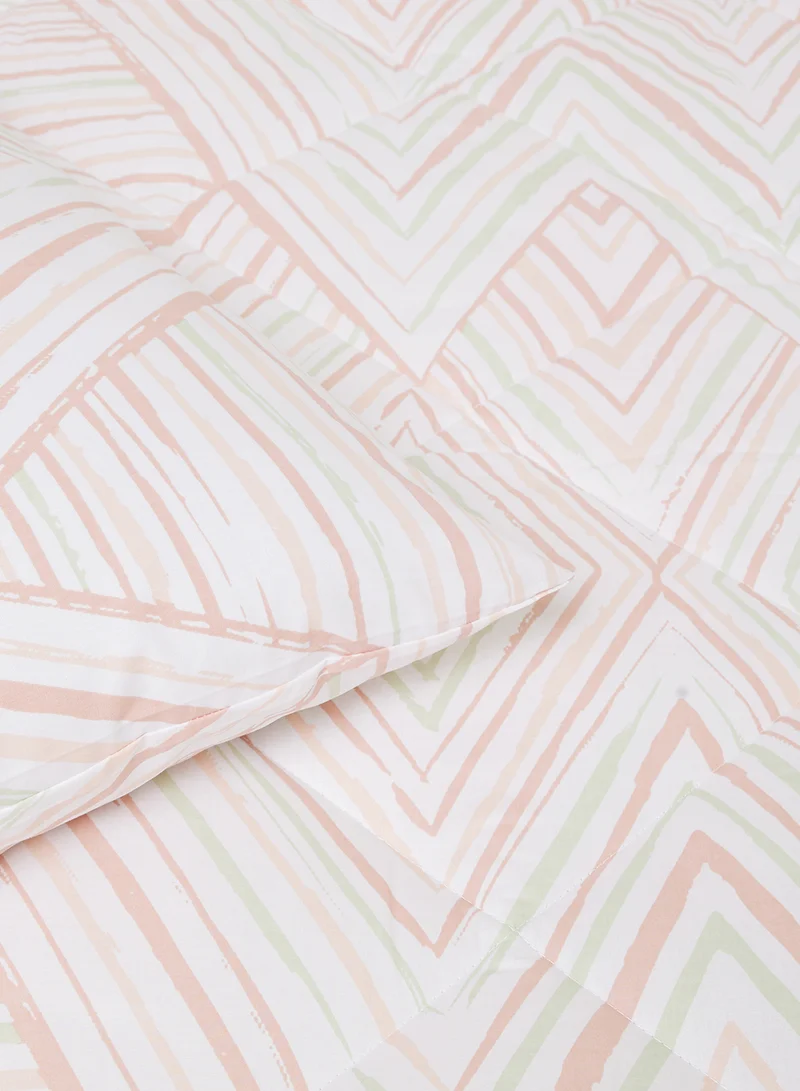 Noon East Comforter Set With Pillow Cover 50X75 Cm, Comforter 160X220 Cm - For Twin Size Mattress - 100% Cotton Duma - Sleep Well Lightweight And Warm Bed Linen Duma Peach